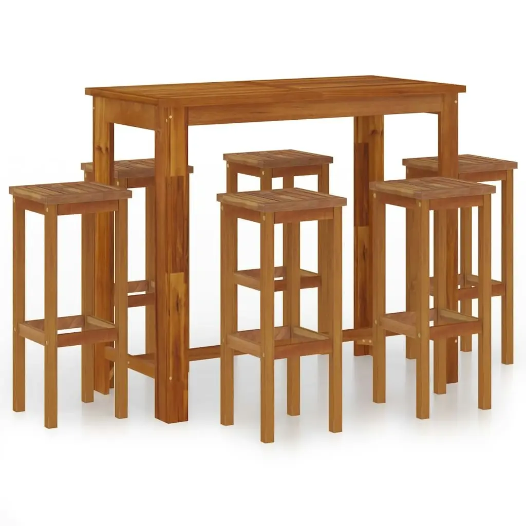 7 Piece Garden Bar Set Solid Wood Acacia 3116019