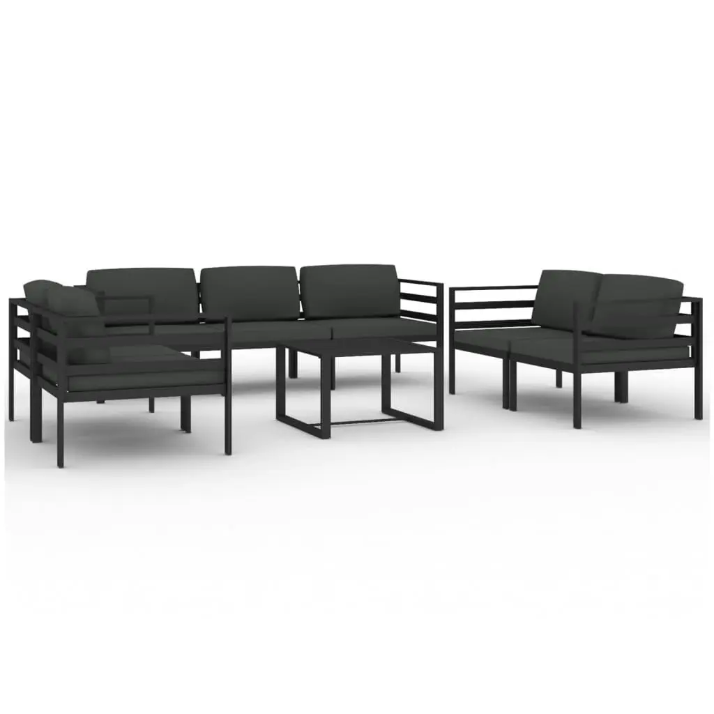 8 Piece Garden Lounge Set with Cushions Aluminium Anthracite 3107797