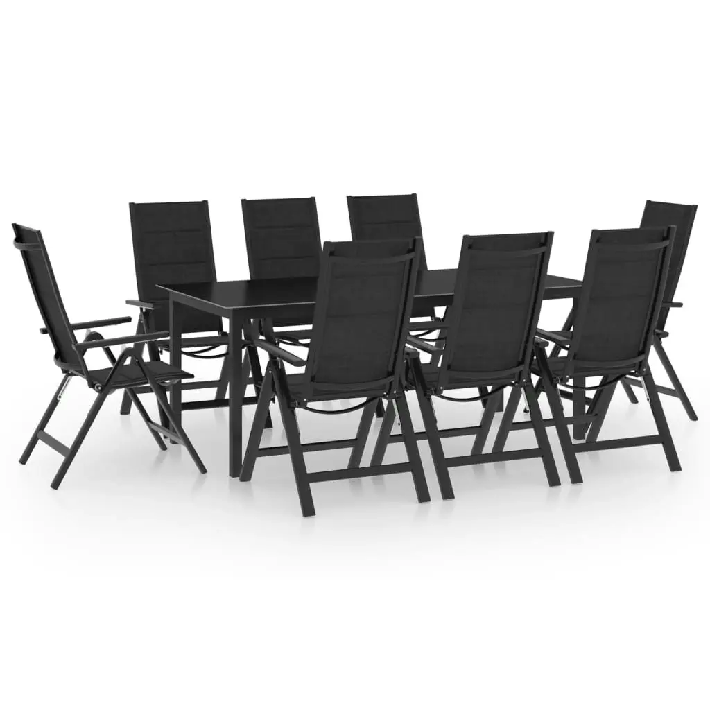 9 Piece Garden Dining Set Aluminium Anthracite 3070642