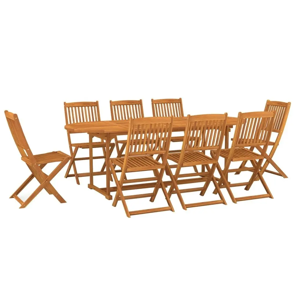 9 Piece Garden Dining Set Solid Wood Acacia 3086976