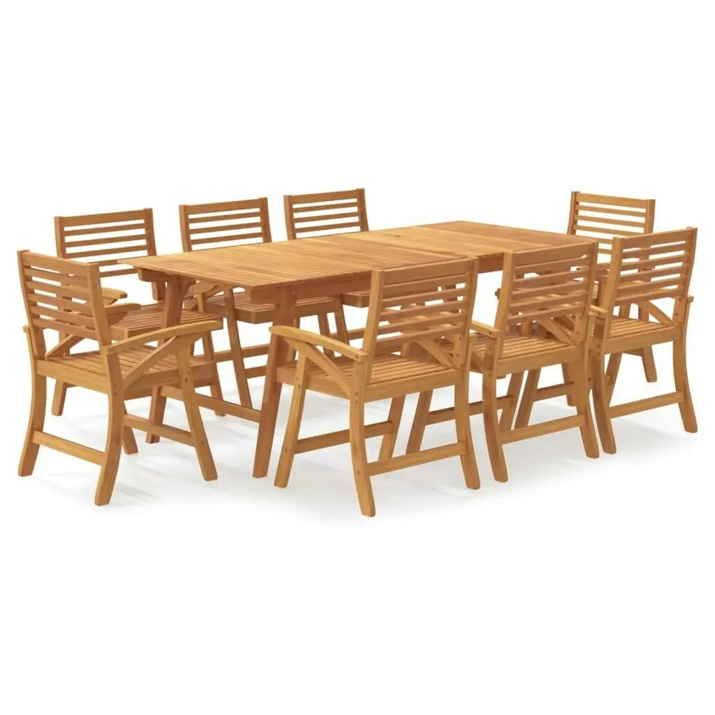 9 Piece Garden Dining Set Solid Wood Acacia 3156867