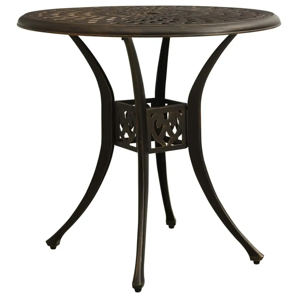 Garden Table Bronze 78x78x72 cm Cast Aluminium 315582