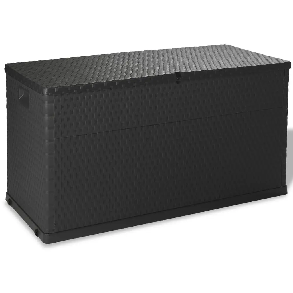 Garden Storage Box Anthracite 120x56x63 cm PP Rattan 43711