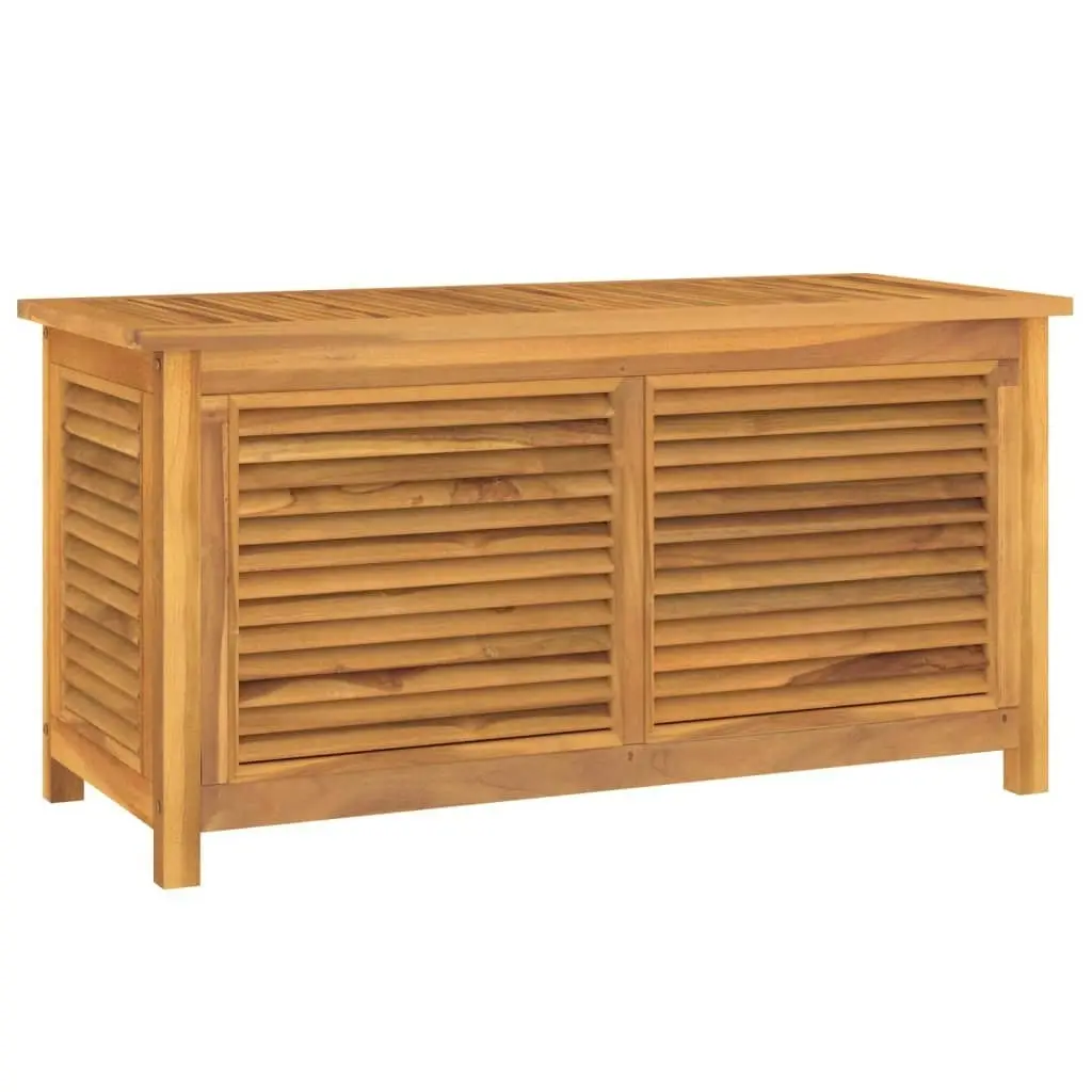 Garden Storage Box with Bag 114x50x58 cm Solid Wood Teak 363271