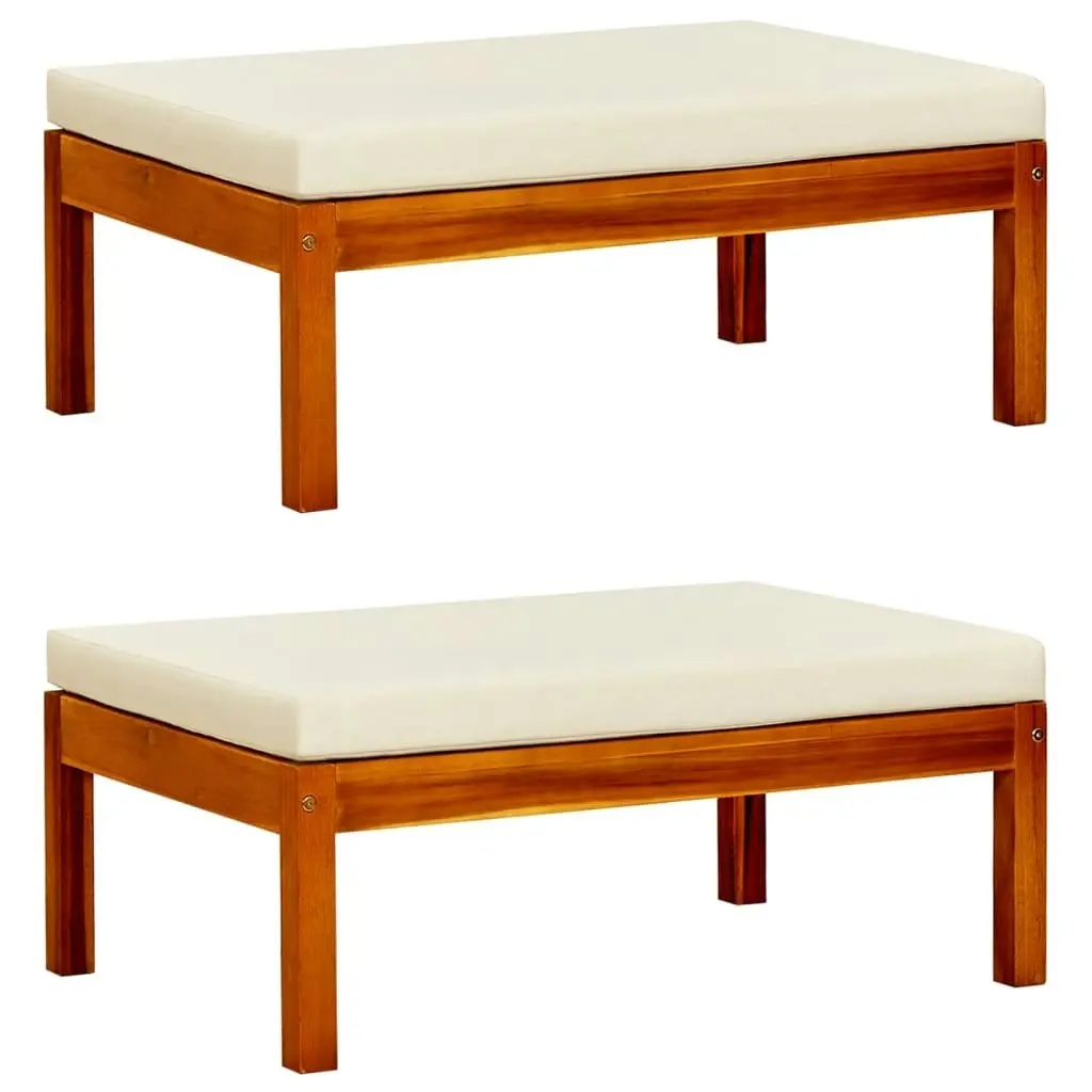 Garden Footrests 2 pcs Solid Acacia Wood 310323