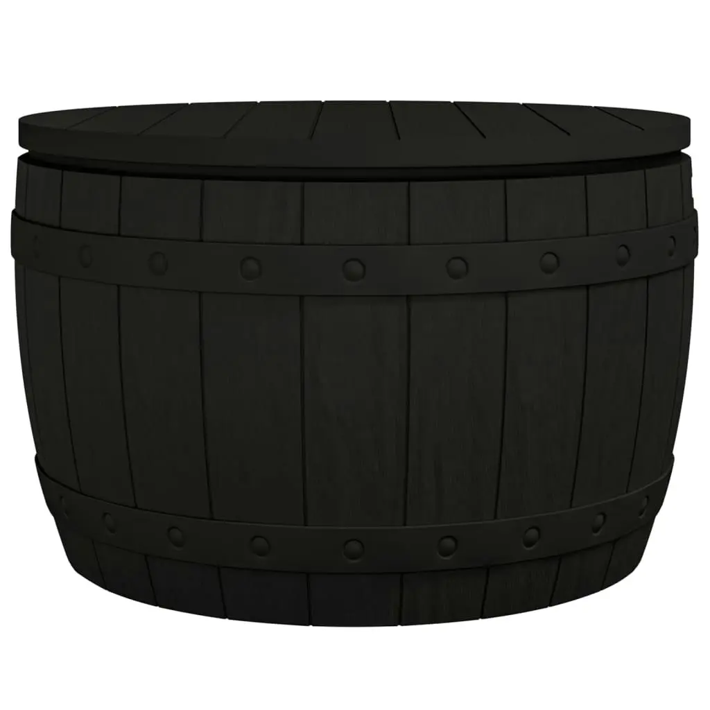 3-in-1 Garden Storage Box Black Polypropylene 364161