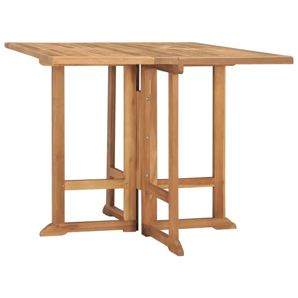 Folding Garden Dining Table 90x90x75 cm Solid Teak Wood 315448