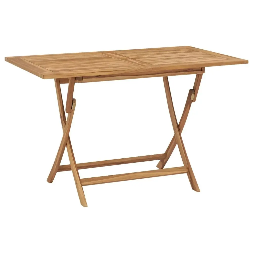 Folding Garden Table 120x70x75 cm Solid Teak Wood 44682