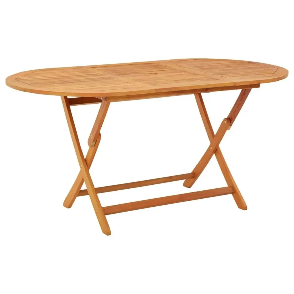 Folding Garden Table 160x85x75 cm Solid Eucalyptus Wood 312454