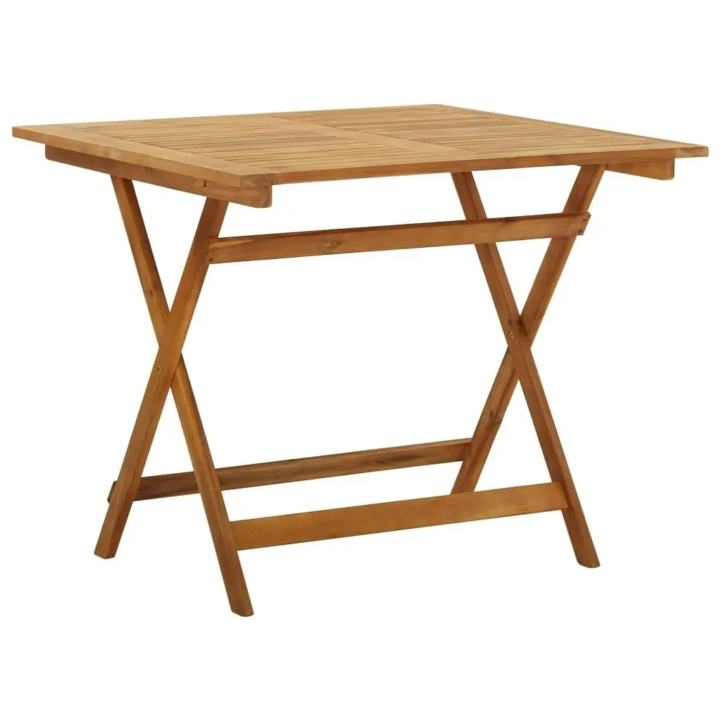 Folding Garden Table 90x90x75 cm Solid Acacia Wood 313599