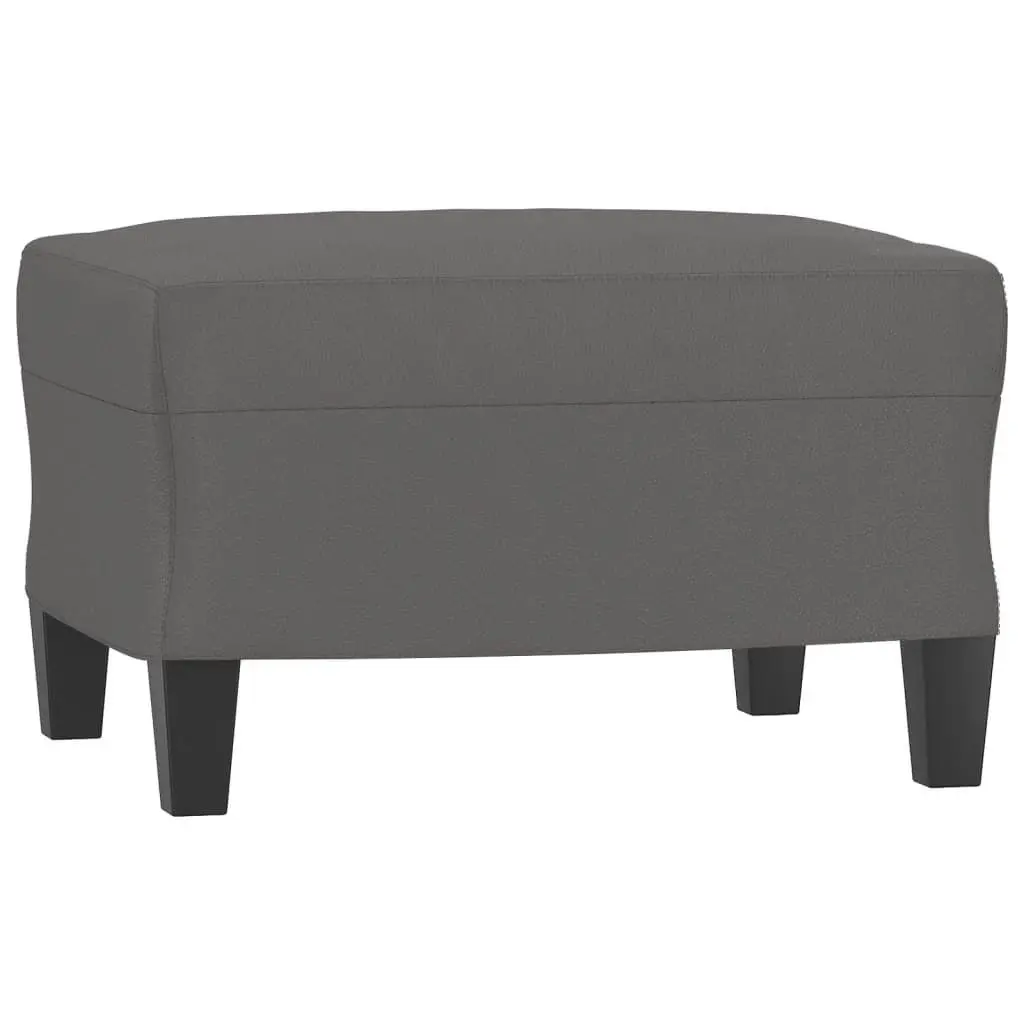 Footstool Grey 60x50x41 cm Faux Leather 349338