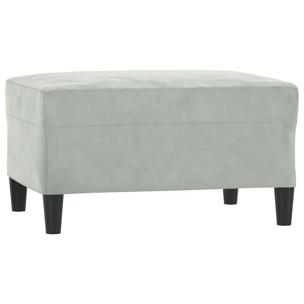 Footstool Light Grey 70x55x41 cm Velvet 349317