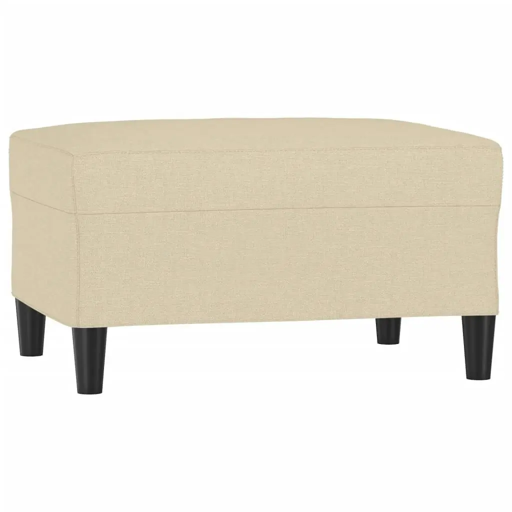 Footstool Cream 70x55x41 cm Fabric 349305