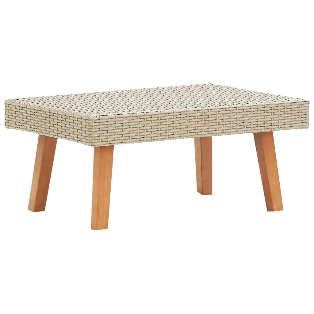 Garden Coffee Table Poly Rattan Beige 310221