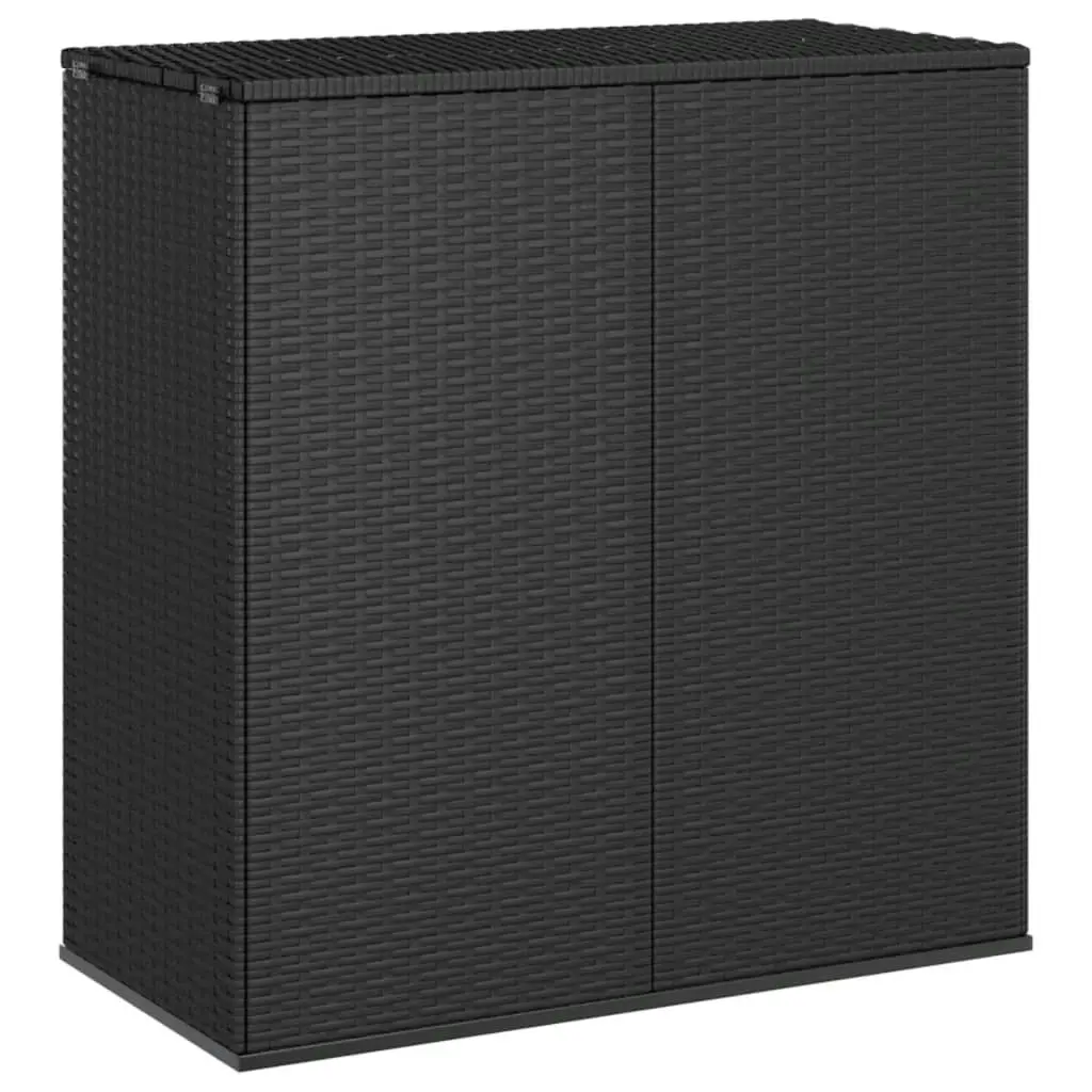 Garden Cushion Box PE Rattan 100x49x103.5 cm Black 317223