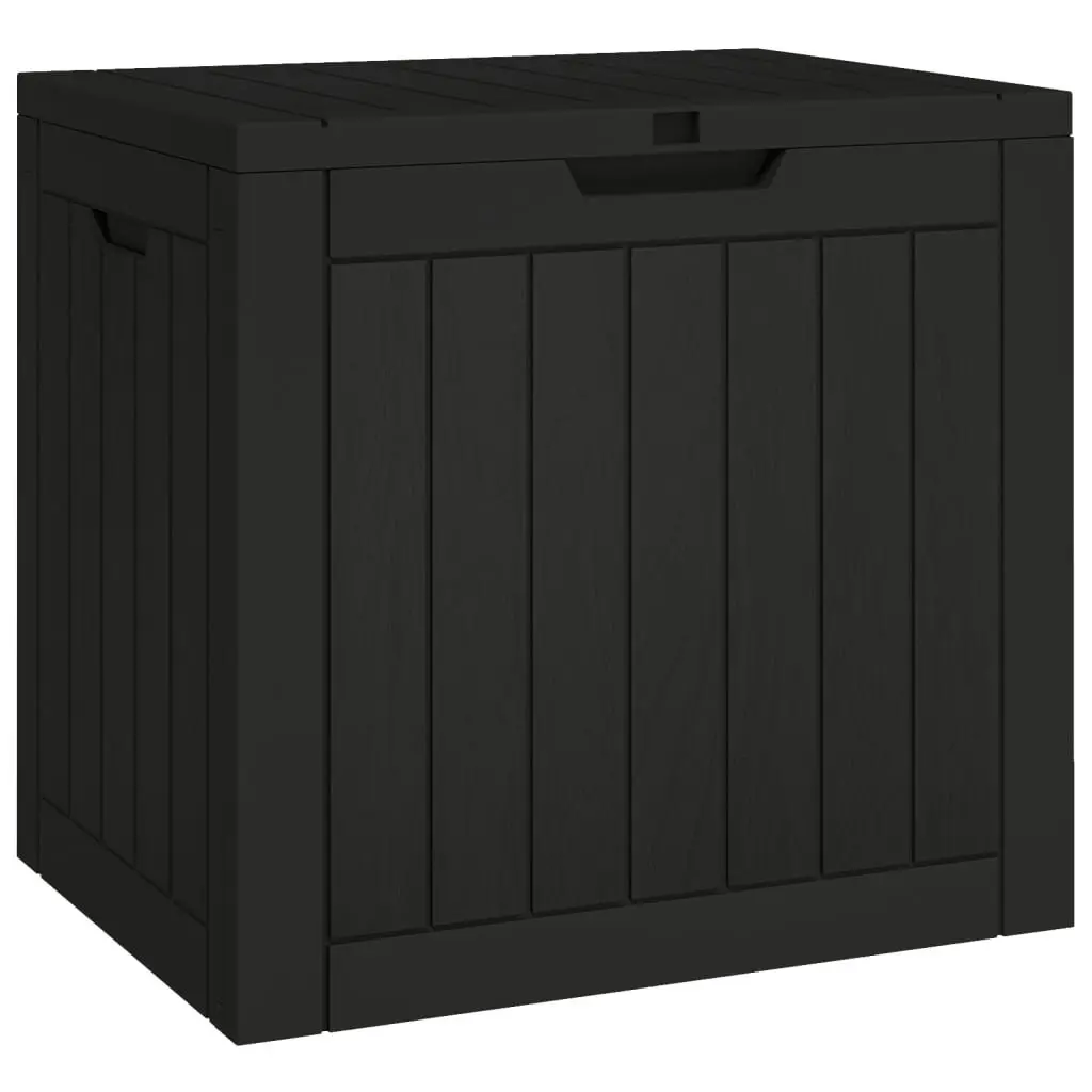 Garden Storage Box Black 55.5x43x53 cm Polypropylene 364164