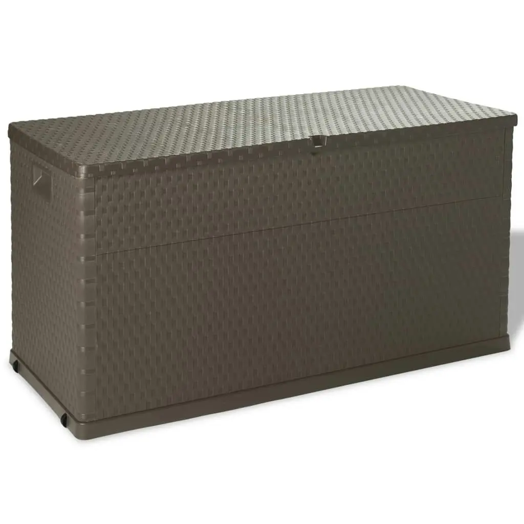 Garden Storage Box Brown 120x56x63 cm PP Rattan 43710