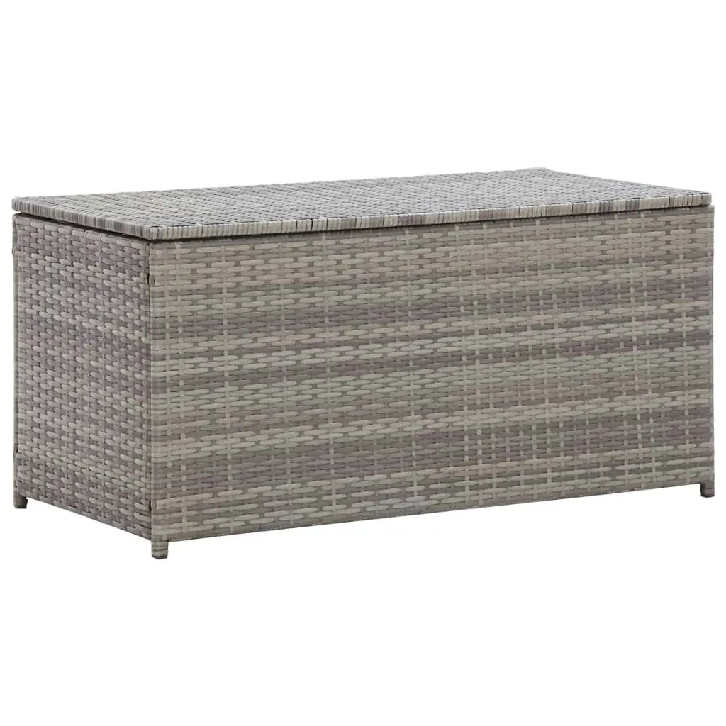 Garden Storage Box Poly Rattan 100x50x50 cm Grey 46473