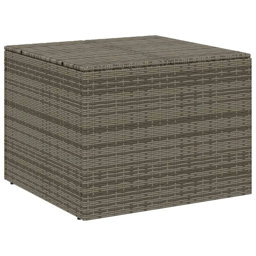 Garden Storage Box Grey 291L Poly Rattan 365338