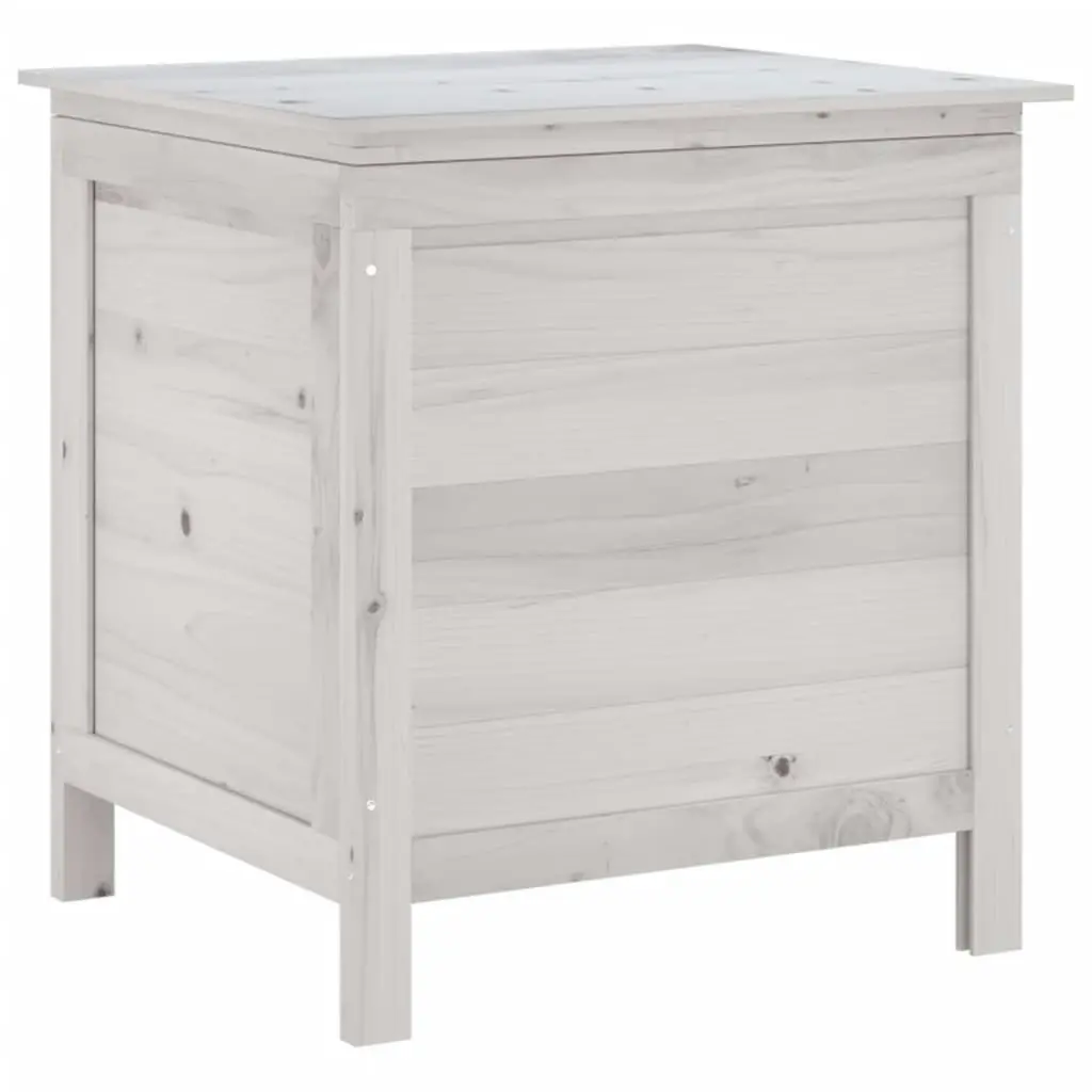 Garden Storage Box White 50x49x56.5 cm Solid Wood Fir 364749