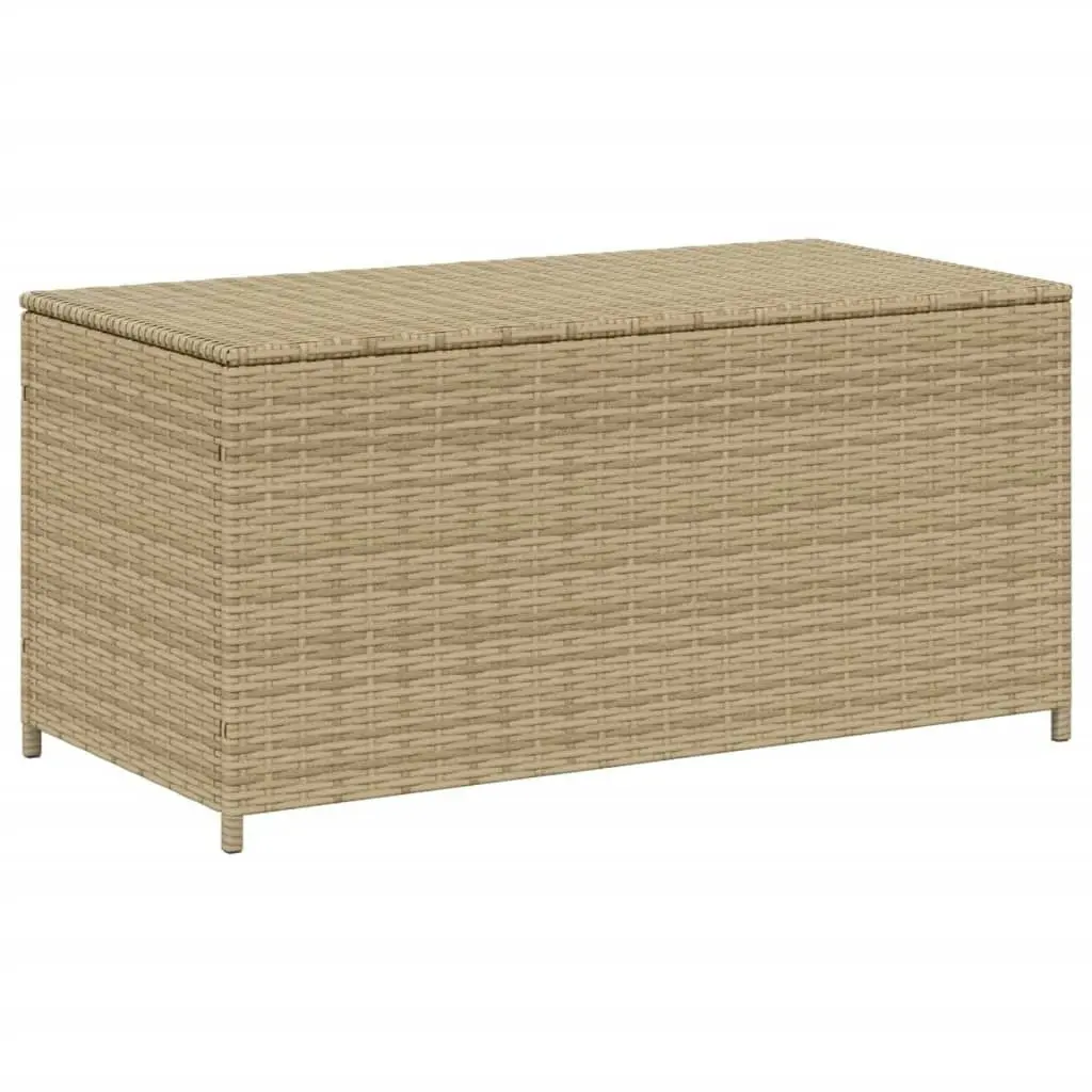 Garden Storage Box Mix Beige 190L Poly Rattan 365323