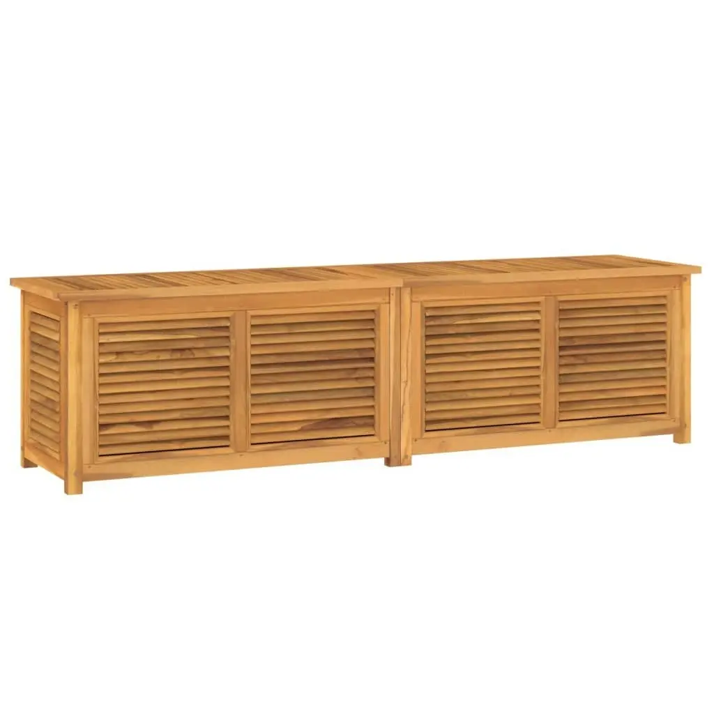 Garden Storage Box with Bag 200x50x53 cm Solid Wood Teak 363274