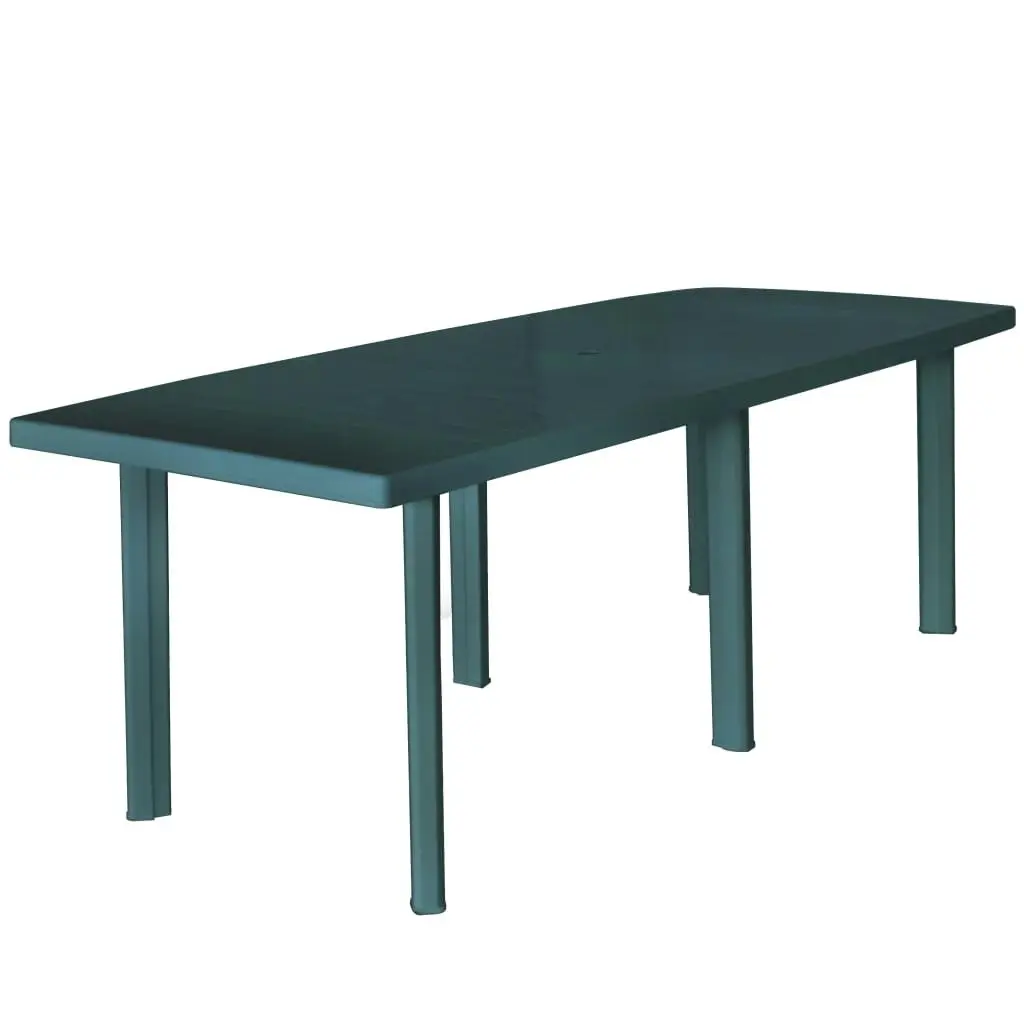 Garden Table Green 210x96x72 cm Plastic 43596