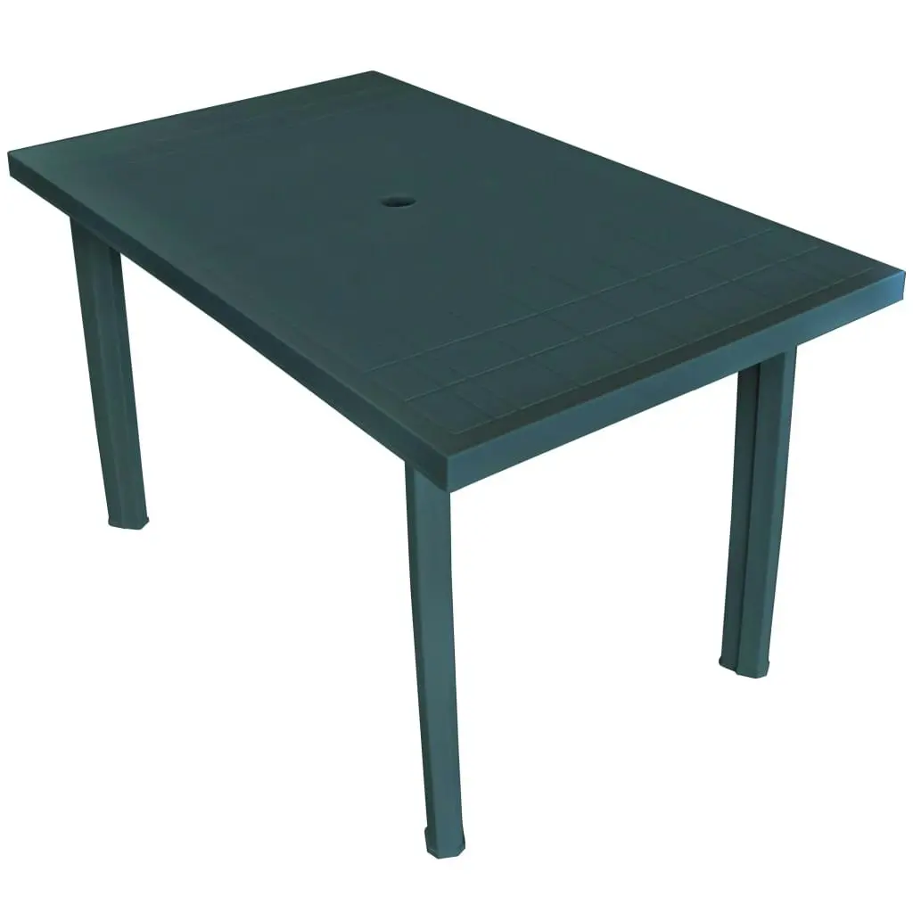 Garden Table Green 126x76x72 cm Plastic 43598