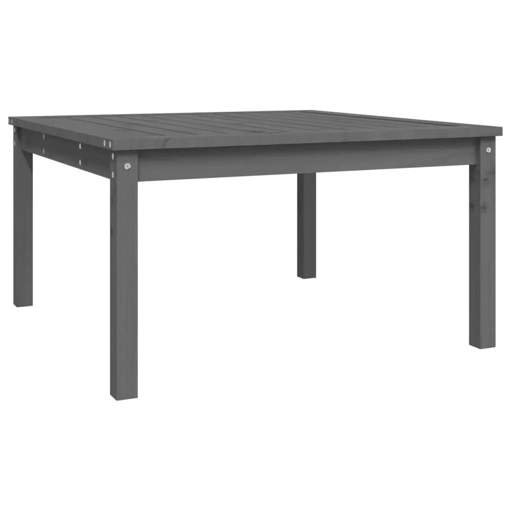 Garden Table Grey 82.5x82.5x45 cm Solid Wood Pine 824122