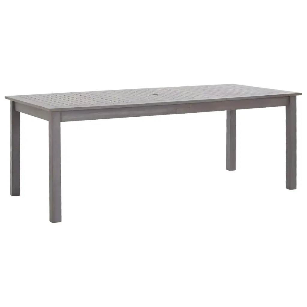 Garden Table Grey Wash 200x90x74 cm Solid Acacia Wood 311850