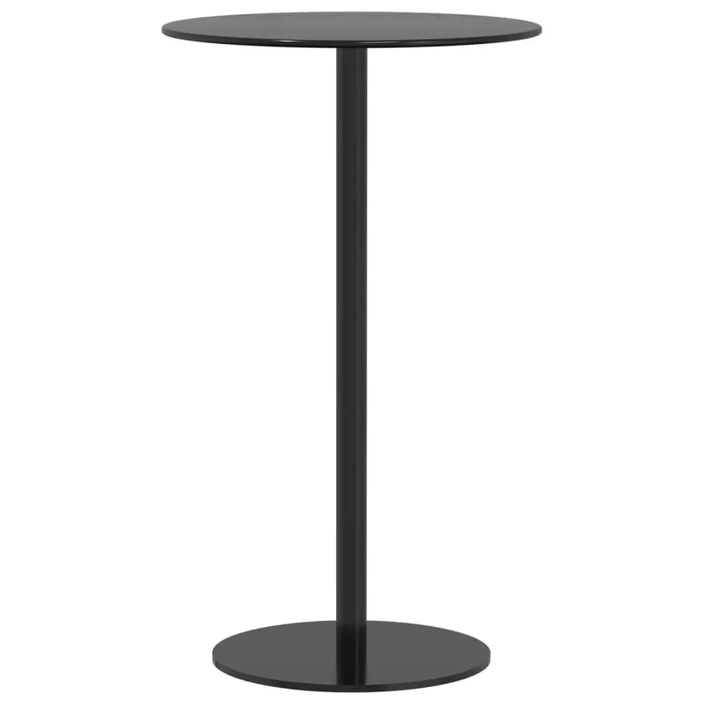 Garden Table Round Black Ã˜60x105 cm Steel 4009309