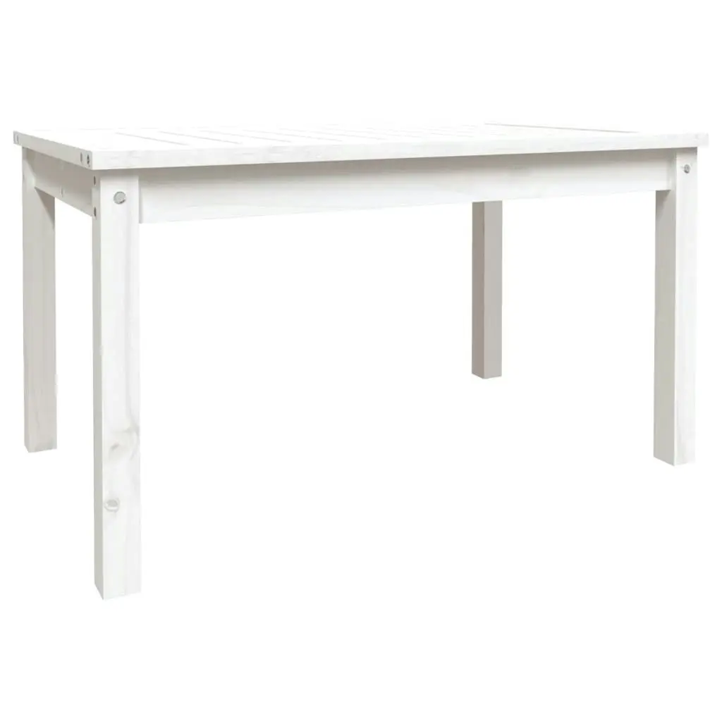 Garden Table White 82.5x50.5x45 cm Solid Wood Pine 824114