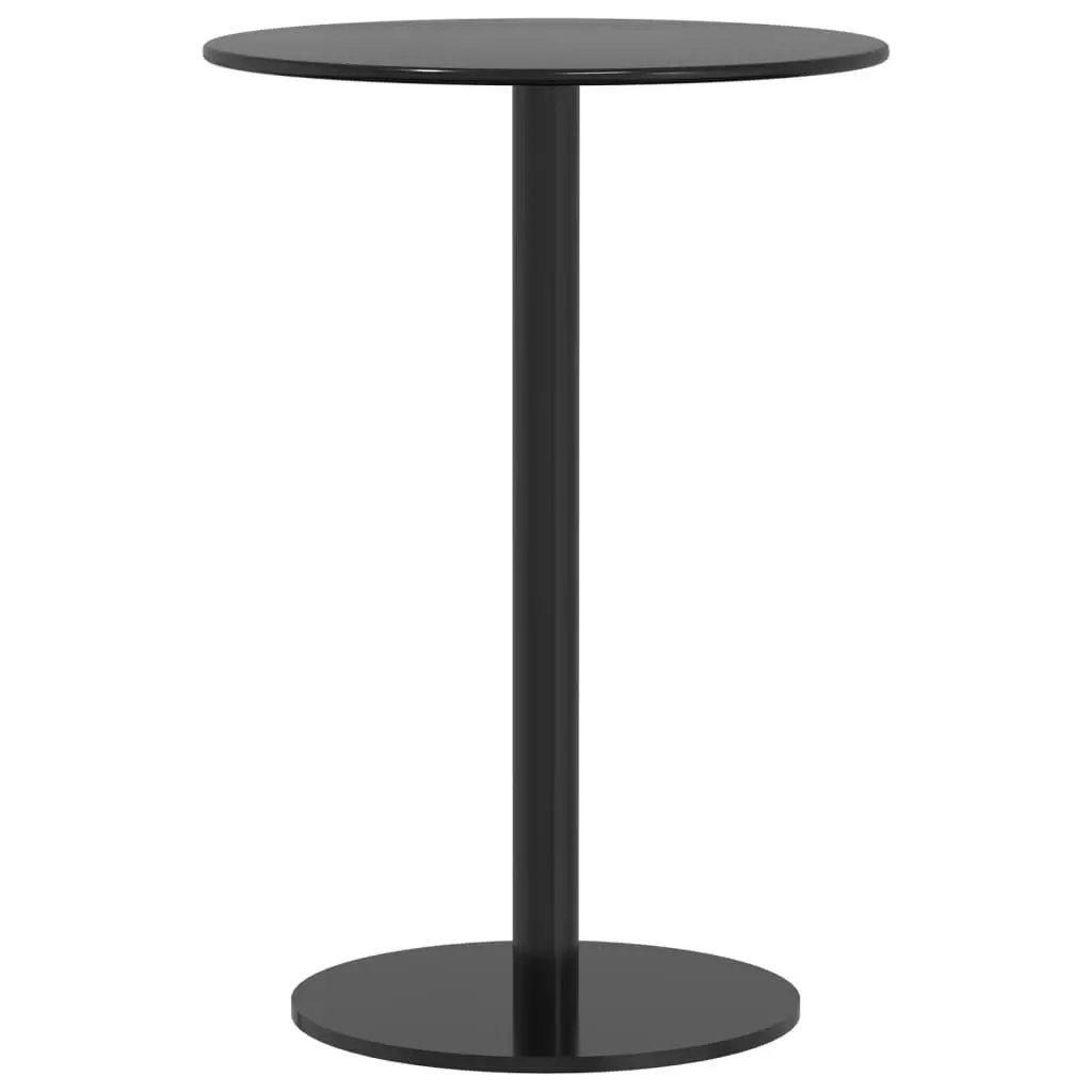 Garden Table Round Black Ã˜50x72 cm Steel 4009308