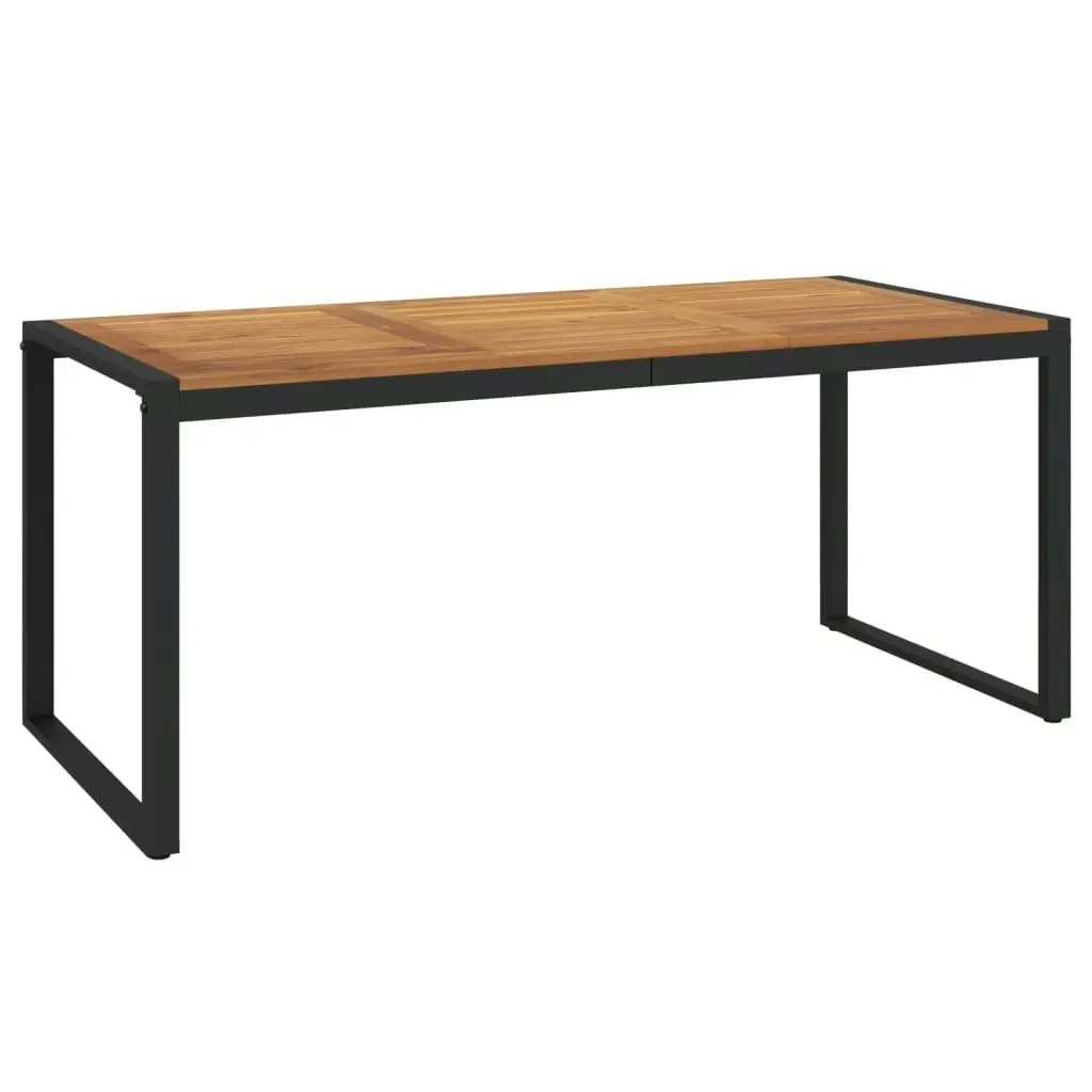 Garden Table with U-shaped Legs 180x90x75 cm Solid Wood Acacia 319517