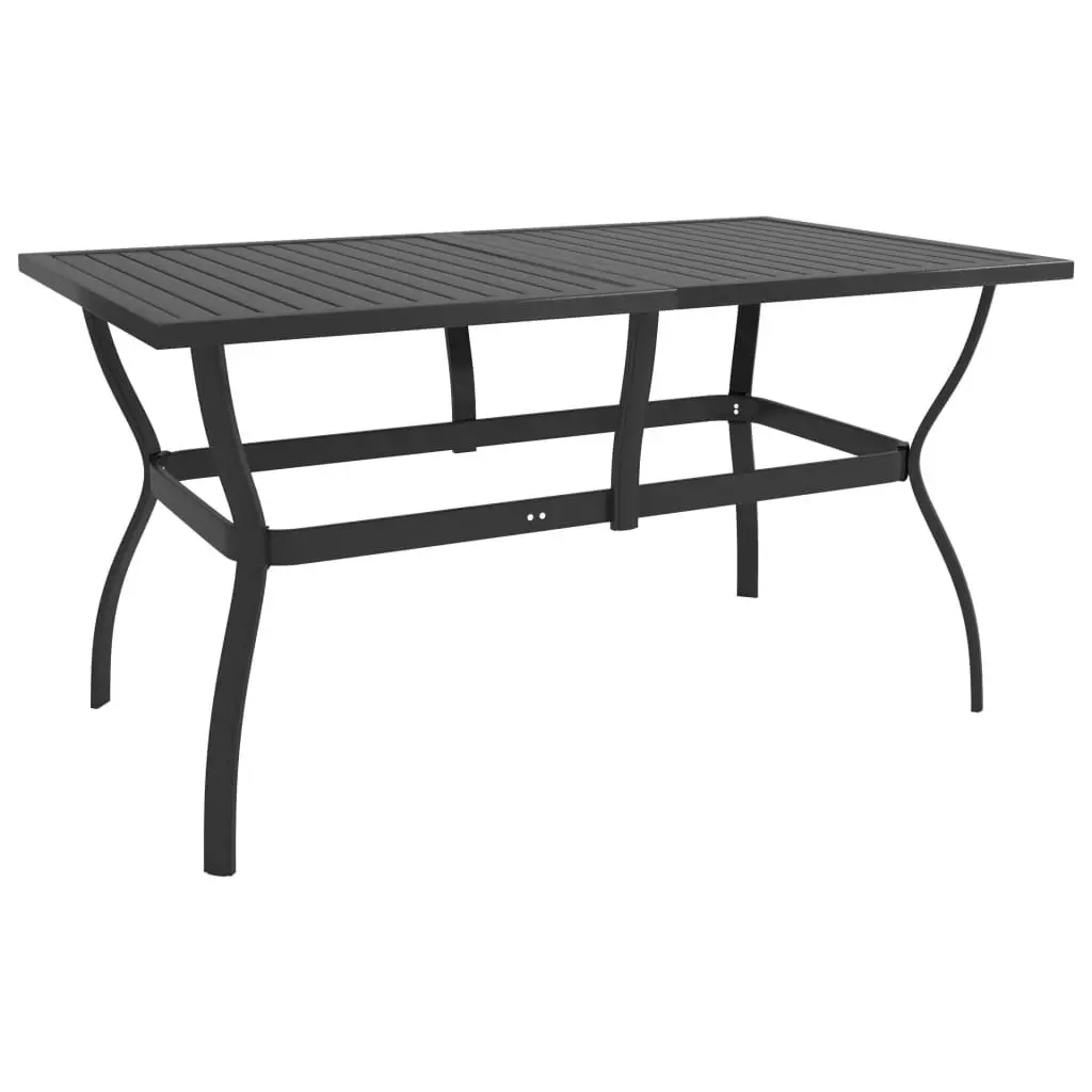 Garden Table Anthracite 140x80x72 cm Steel 312169