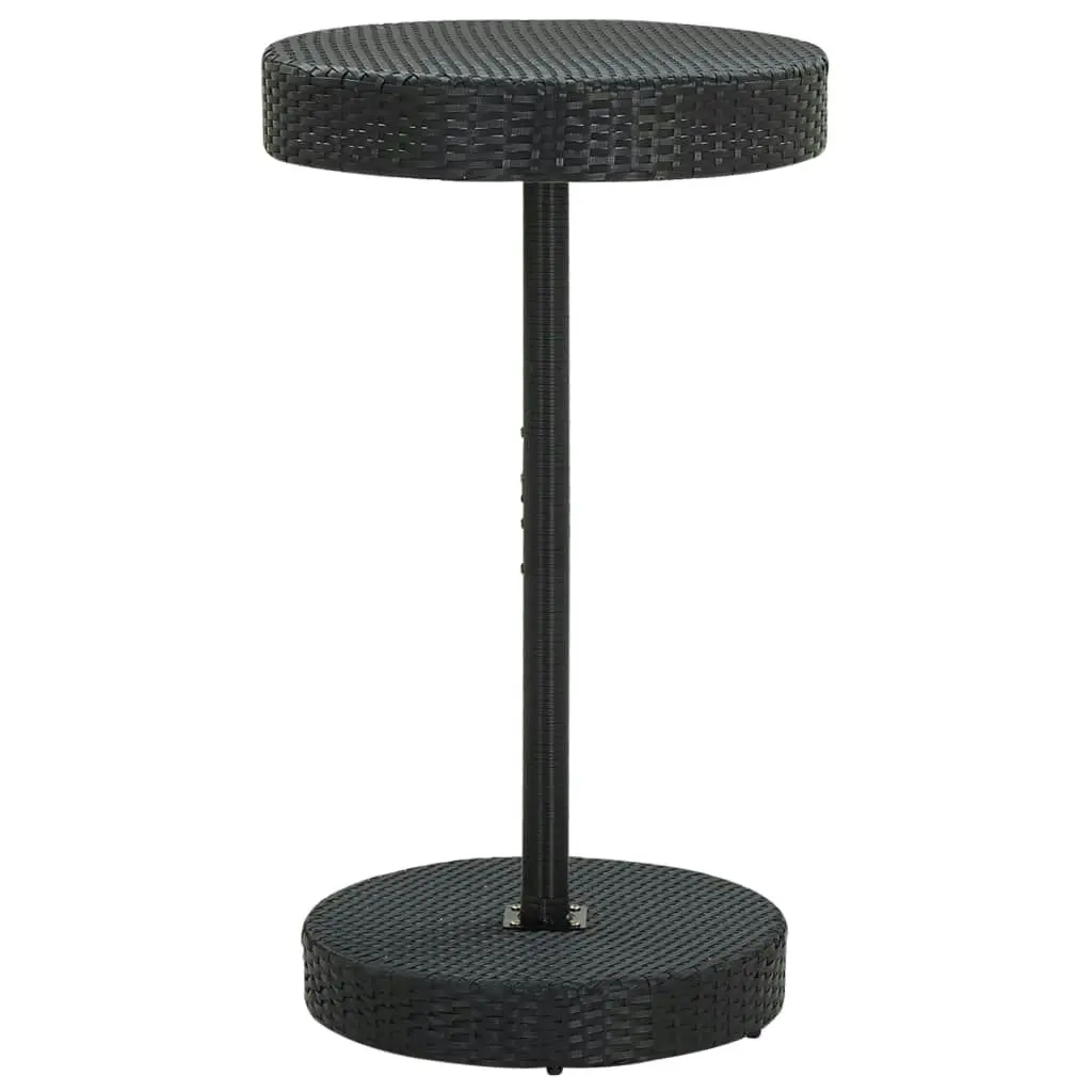 Garden Table Black 60.5x106 cm Poly Rattan 45856