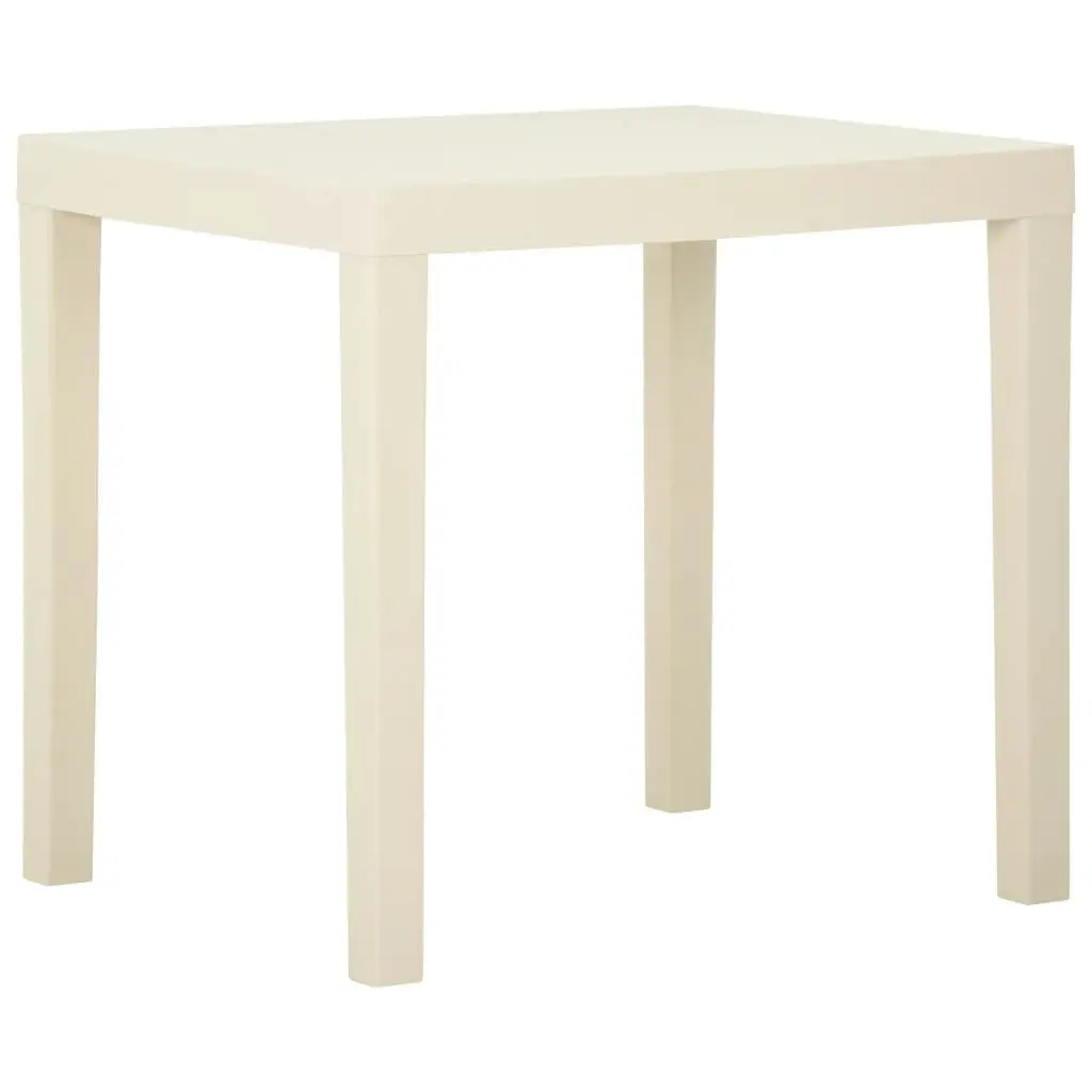 Garden Table White 79x65x72 cm Plastic 315842