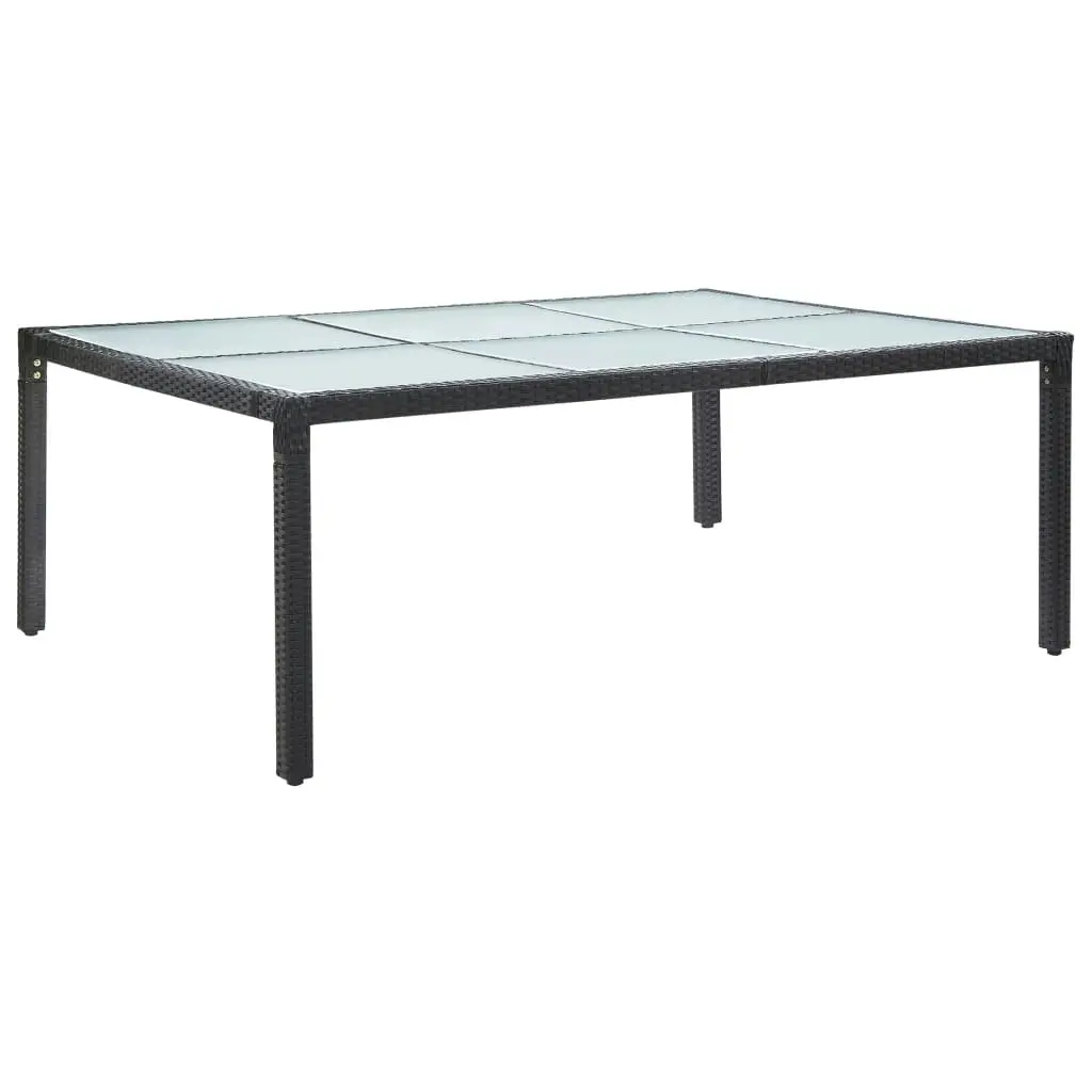 Outdoor Dining Table Black 200x150x74 cm Poly Rattan 46129