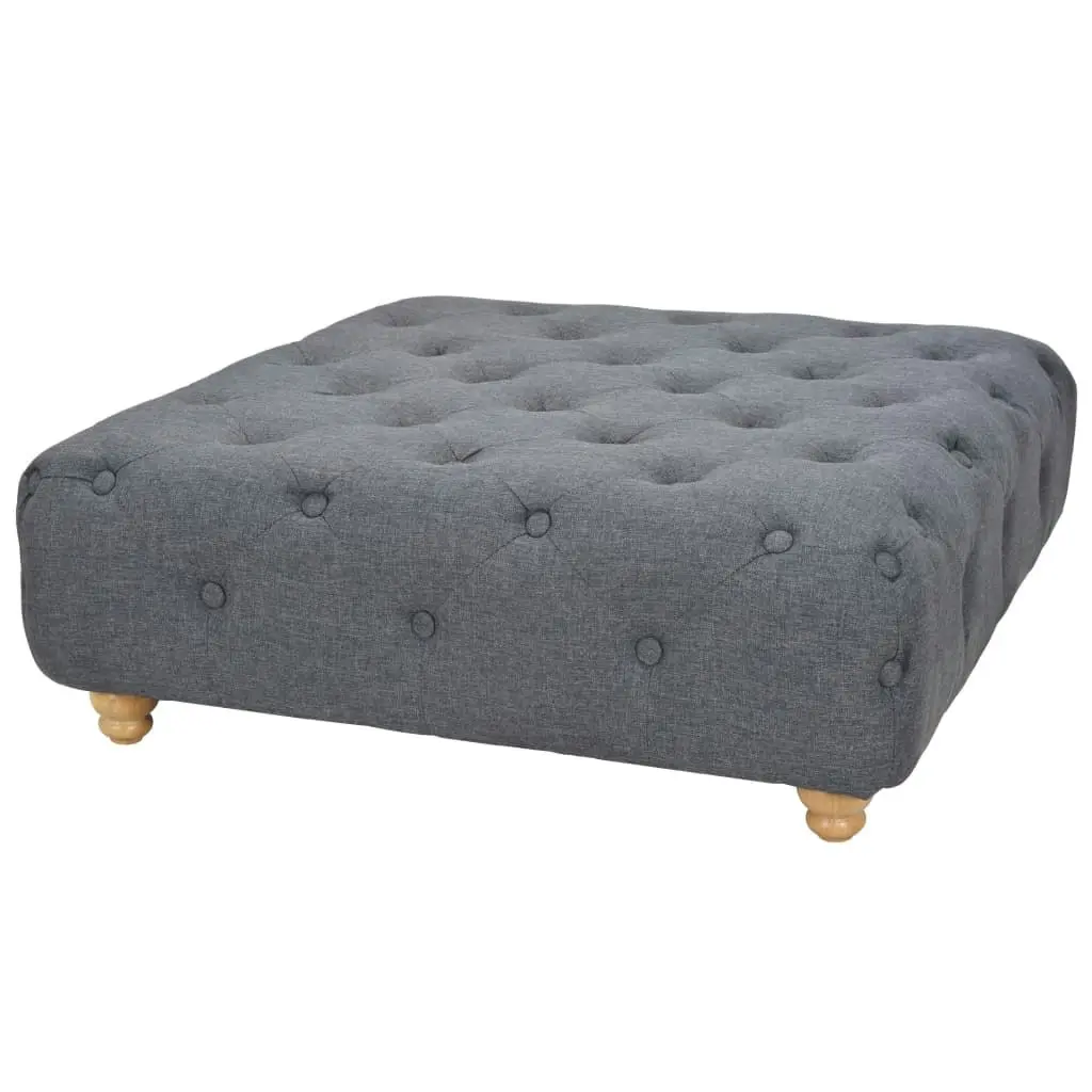 Pouffe Fabric 80x80x30 cm Dark Grey 244704