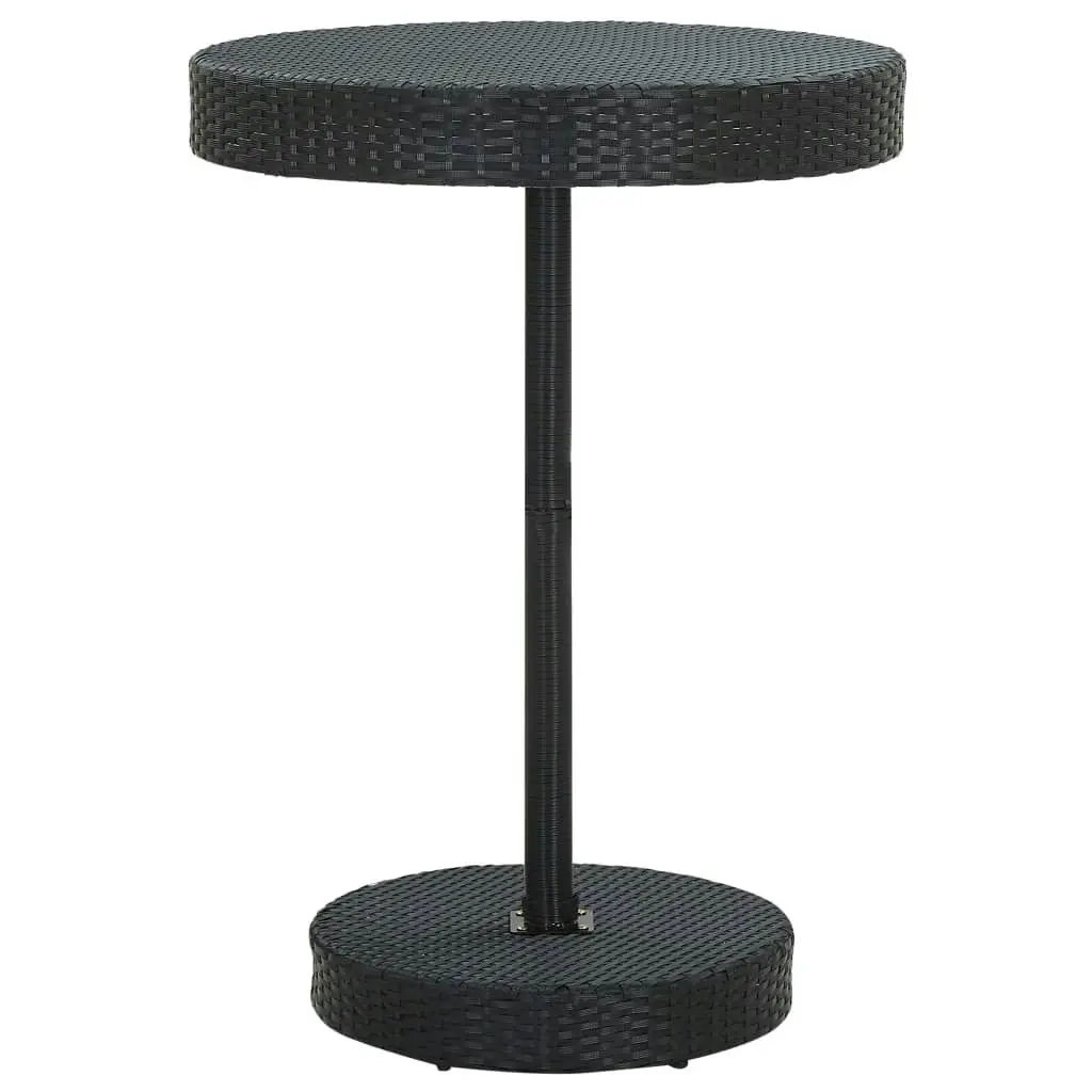 Garden Table Black 75.5x106 cm Poly Rattan 45859