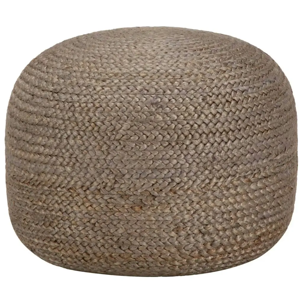 Handmade Pouffe Light Grey 45x30 cm Jute 248081