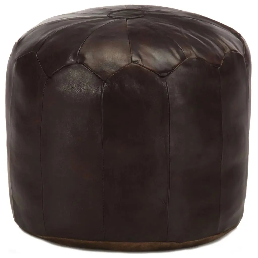 Pouffe Dark Brown 40x35 cm Genuine Goat Leather 248130