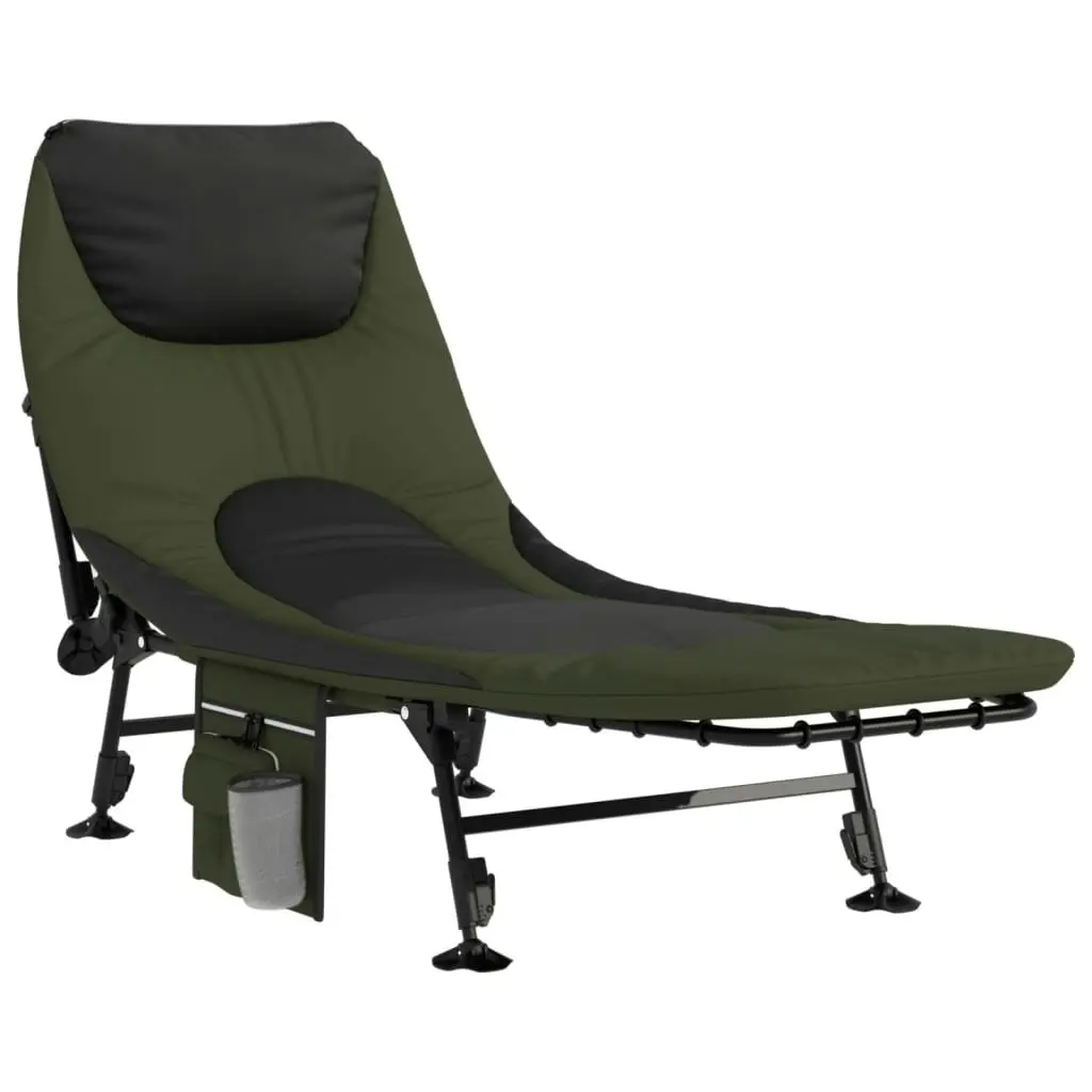 Fishing Bed with Adjustable Mud Legs Foldable Green 4006422