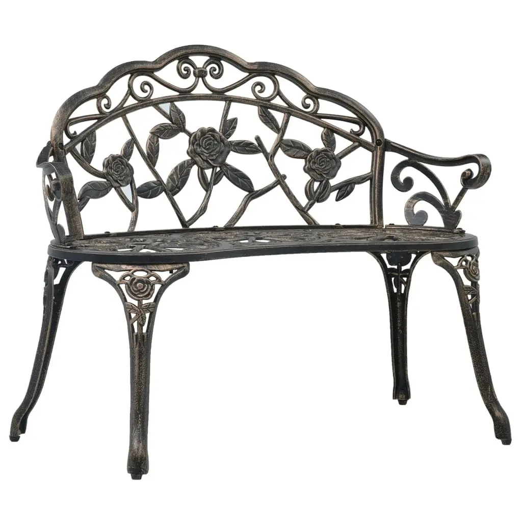 Bistro Bench 100cm Bronze Cast Aluminium 47859