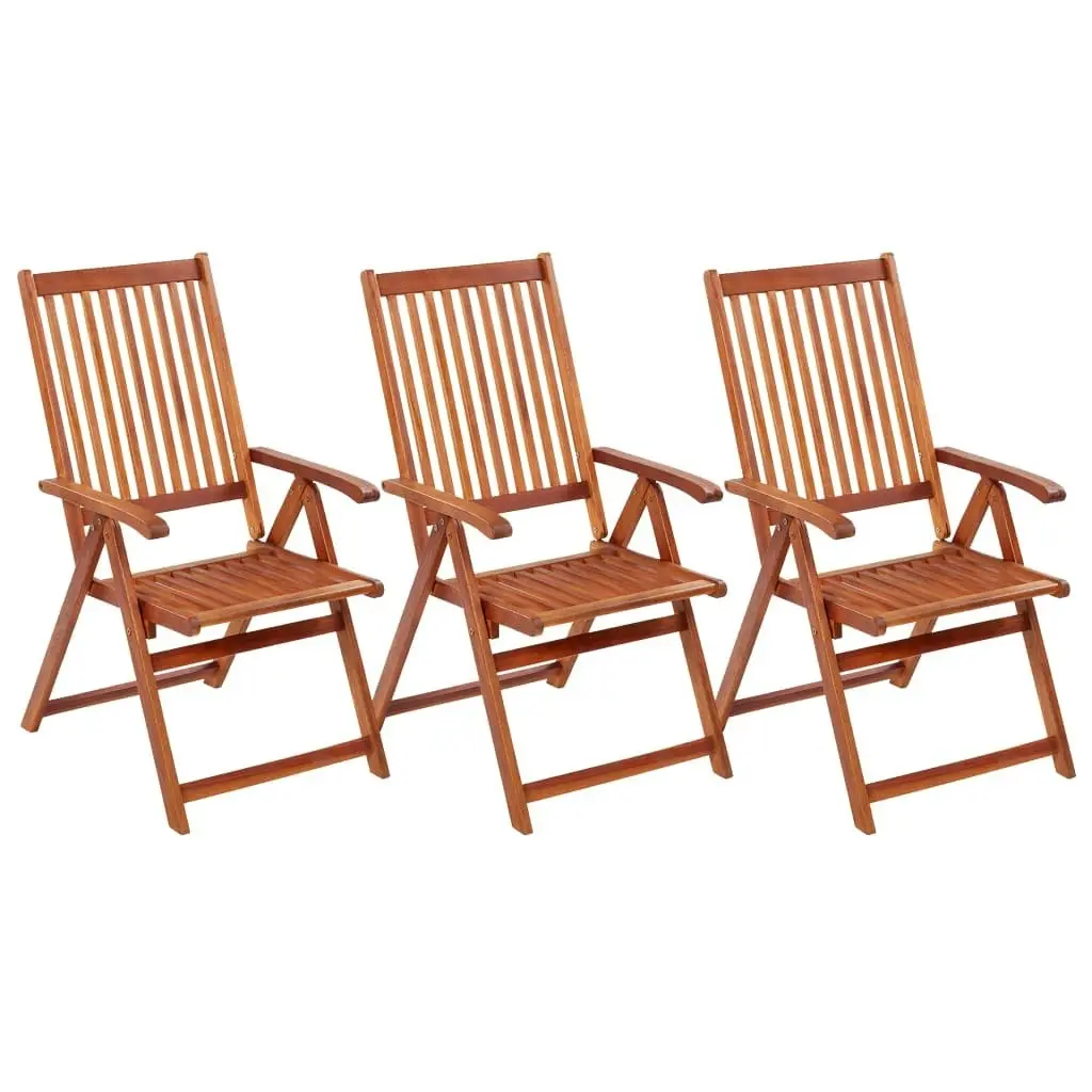 Folding Garden Chairs 3 pcs Solid Acacia Wood 310293