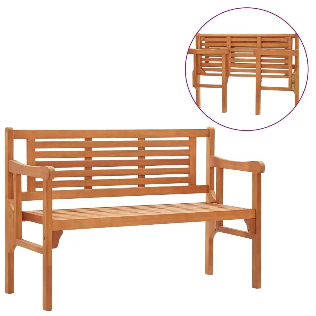 Foldable Garden Bench 120 cm Solid Eucalyptus Wood 47293