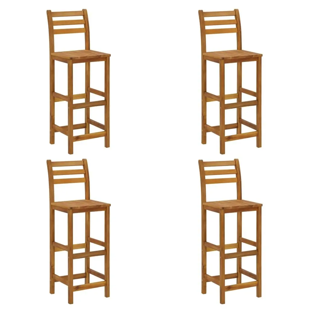 Bar Stools 4 pcs Solid Acacia Wood 310286