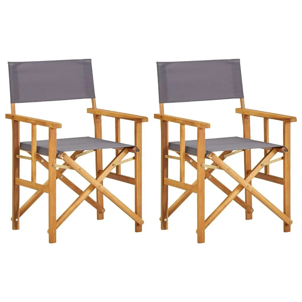 Director's Chairs 2 pcs Solid Acacia Wood 45947