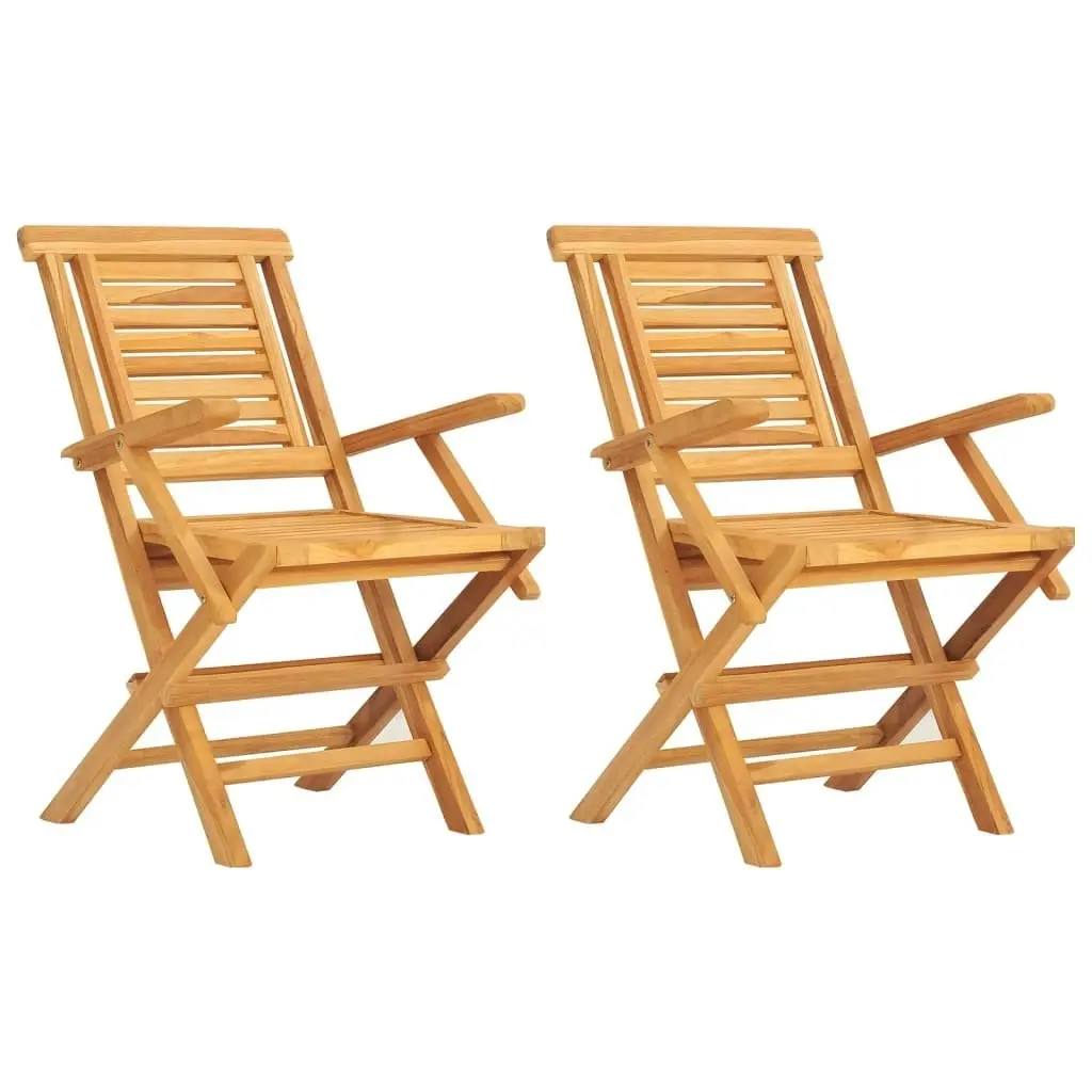 Folding Garden Chairs 2 pcs 56x63x90 cm Solid Wood Teak 362756