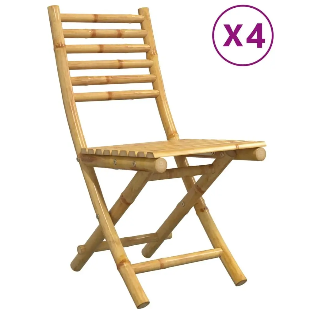 Folding Garden Chairs 4 pcs 43x54x88 cm Bamboo 3278517